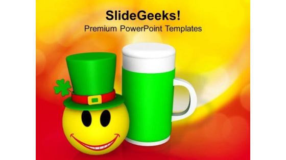 St Patricks Feast Day Celebration With Smiley PowerPoint Templates Ppt Backgrounds For Slides 0213 St Patricks Feast Day Celebration With Smiley PowerPoint Templates Ppt Backgrounds For Slides 0213