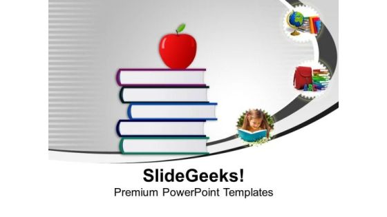 Stack Of Books With Apple Education PowerPoint Templates Ppt Backgrounds For Slides 0213 Stack Of Books With Apple Education PowerPoint Templates Ppt Backgrounds For Slides 0213