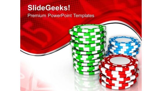 Stack Of Poker Chips For Casino Theme PowerPoint Templates Ppt Backgrounds For Slides 0513 Stack Of Poker Chips For Casino Theme PowerPoint Templates Ppt Backgrounds For Slides 0513