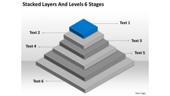 Stacked Layers And Levels 6 Stages Ppt Mock Business Plan PowerPoint Slides