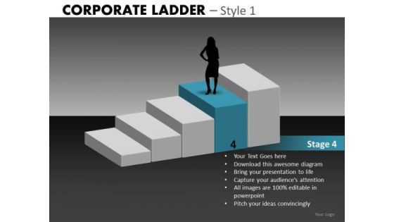 Stage 4 Of 5 Business Steps PowerPoint Templates