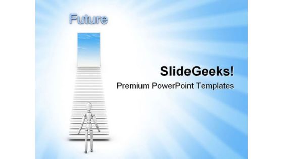 Stairs To Future Success PowerPoint Themes And PowerPoint Slides 0811 Stairs To Future Success PowerPoint Themes And PowerPoint Slides 0811