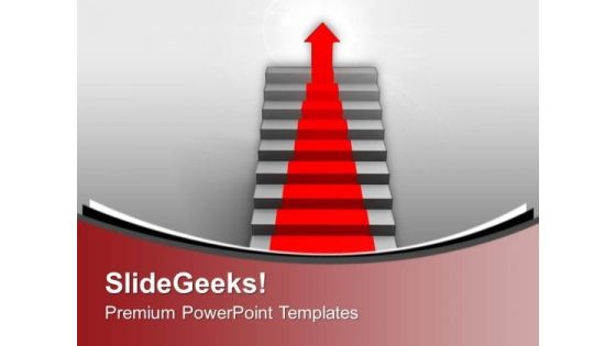 Stairs With Up Arrow Success PowerPoint Templates Ppt Backgrounds For Slides 0313