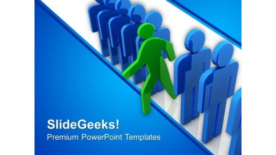 Standout From Queue For Success PowerPoint Templates Ppt Backgrounds For Slides 0413