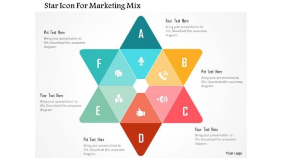 Star Icon For Marketing Mix Presentation Template Star Icon For Marketing Mix Presentation Template