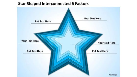 Star Shaped Interconnected 6 Factors Ppt Business Plan PowerPoint Templates Star Shaped Interconnected 6 Factors Ppt Business Plan PowerPoint Templates