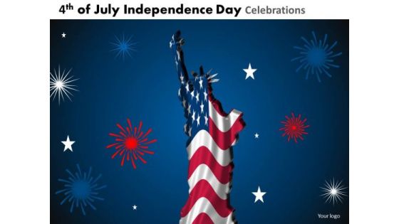 Statue Of Liberty Independence Day PowerPoint Presentation Slides