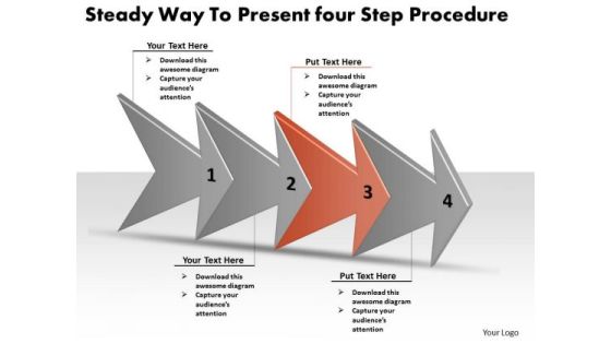 Steady Way To Present Four Step Procedure Free Flow Chart PowerPoint Slides Steady Way To Present Four Step Procedure Free Flow Chart PowerPoint Slides