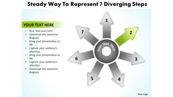 Steady Way To Represent 7 Diverging Steps Cycle Flow Process PowerPoint Slides Steady Way To Represent 7 Diverging Steps Cycle Flow Process PowerPoint Slides