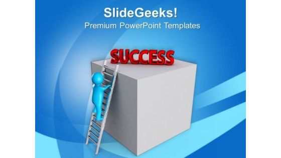 Stepping On The Rungs Of Opportunity Success PowerPoint Templates Ppt Backgrounds For Slides 0813 Stepping On The Rungs Of Opportunity Success PowerPoint Templates Ppt Backgrounds For Slides 0813