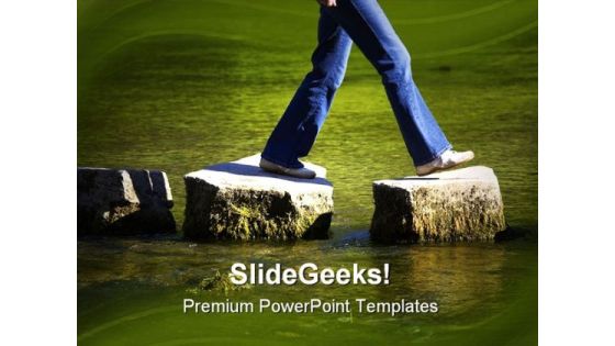 Stepping People PowerPoint Template 0610 Stepping People PowerPoint Template 0610
