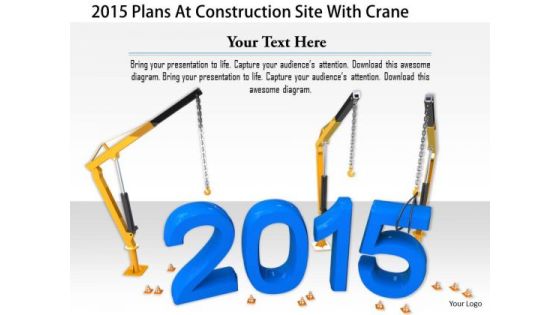 Stock Photo 2015 Plans At Construction Site With Crane PowerPoint Slide Stock Photo 2015 Plans At Construction Site With Crane PowerPoint Slide