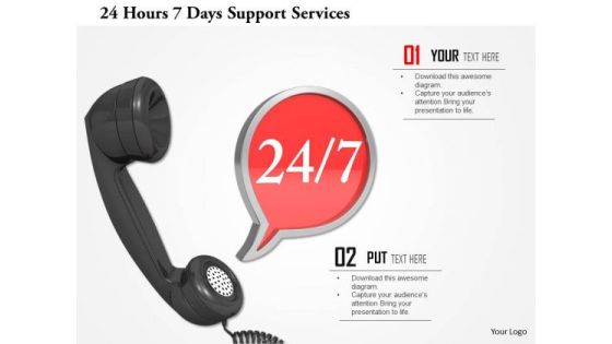 Stock Photo 24 Hours 7 Days Support Services PowerPoint Slide Stock Photo 24 Hours 7 Days Support Services PowerPoint Slide