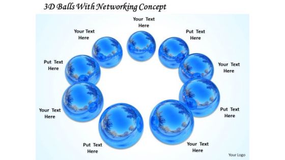 Stock Photo 3d Balls With Networking Concept PowerPoint Template Stock Photo 3d Balls With Networking Concept PowerPoint Template