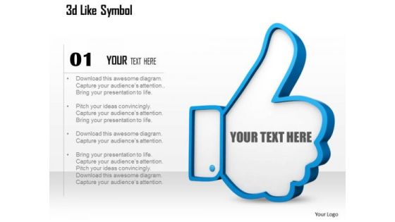 Stock Photo 3d Blue Like Symbol For Social Sites PowerPoint Slide Stock Photo 3d Blue Like Symbol For Social Sites PowerPoint Slide