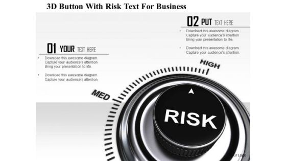 Stock Photo 3d Button With Risk Text For Business PowerPoint Slide Stock Photo 3d Button With Risk Text For Business PowerPoint Slide