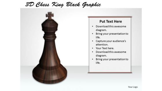 Stock Photo 3d Chess King Black Graphic PowerPoint Template Stock Photo 3d Chess King Black Graphic PowerPoint Template