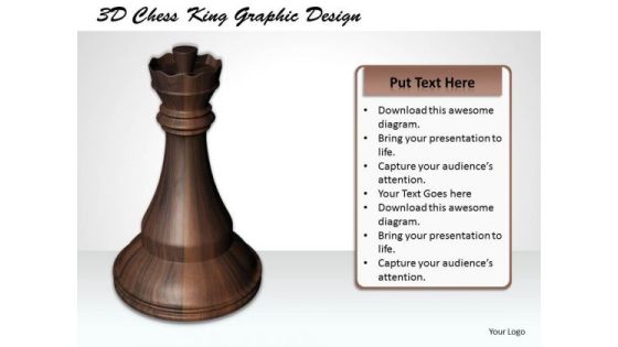 Stock Photo 3d Chess King Graphic Design PowerPoint Template