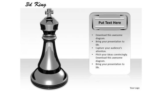 Stock Photo 3d Chess King On White Background PowerPoint Slide Stock Photo 3d Chess King On White Background PowerPoint Slide