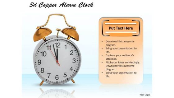 Stock Photo 3d Copper Alarm Clock For Time Management PowerPoint Slide Stock Photo 3d Copper Alarm Clock For Time Management PowerPoint Slide