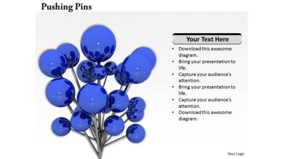 Stock Photo 3d Illustration Of Pushing Pins PowerPoint Slide Stock Photo 3d Illustration Of Pushing Pins PowerPoint Slide
