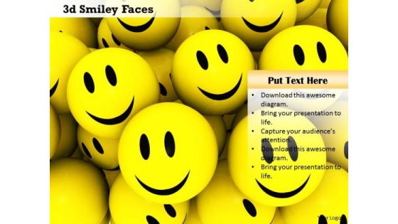 Stock Photo 3d Illustration Of Smiley Faces PowerPoint Slide Stock Photo 3d Illustration Of Smiley Faces PowerPoint Slide