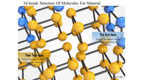 Stock Photo 3d Inside Structureof Molecules For Material PowerPoint Slide