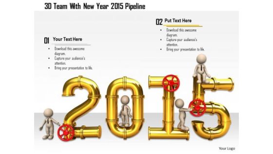 Stock Photo 3d Team With New Year 2015 Pipeline PowerPoint Slide Stock Photo 3d Team With New Year 2015 Pipeline PowerPoint Slide