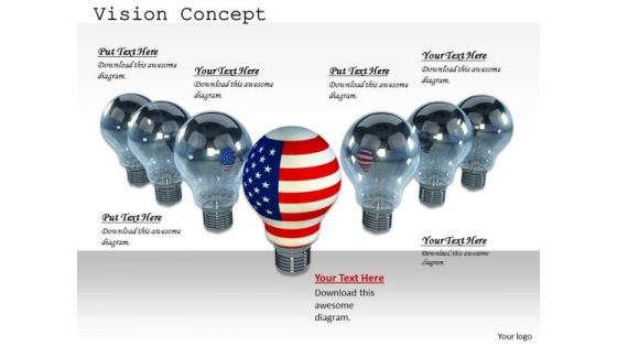 Stock Photo American Bulb As Leader Of Grey Bulbs PowerPoint Slide Stock Photo American Bulb As Leader Of Grey Bulbs PowerPoint Slide