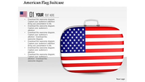 Stock Photo American Flag Suitcase PowerPoint Slide Stock Photo American Flag Suitcase PowerPoint Slide