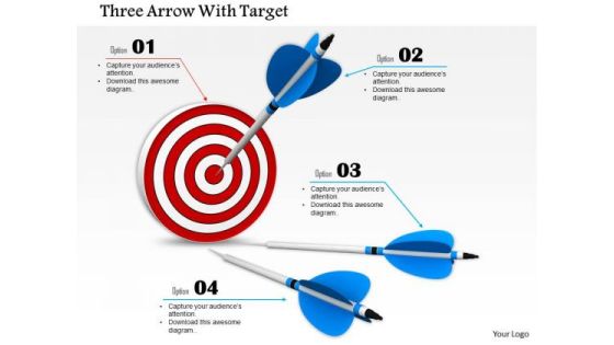 Stock Photo Arrows Trying To Hit On Target Pwerpoint Slide Stock Photo Arrows Trying To Hit On Target Pwerpoint Slide