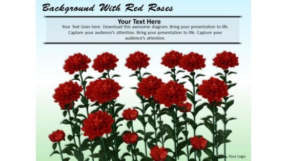 Stock Photo Background With Red Roses PowerPoint Template Stock Photo Background With Red Roses PowerPoint Template