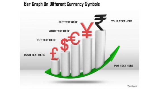 Stock Photo Bar Graph On Different Currency Symbols PowerPoint Slide Stock Photo Bar Graph On Different Currency Symbols PowerPoint Slide