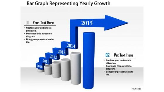 Stock Photo Bar Graph Representing Yearly Growth PowerPoint Slide Stock Photo Bar Graph Representing Yearly Growth PowerPoint Slide