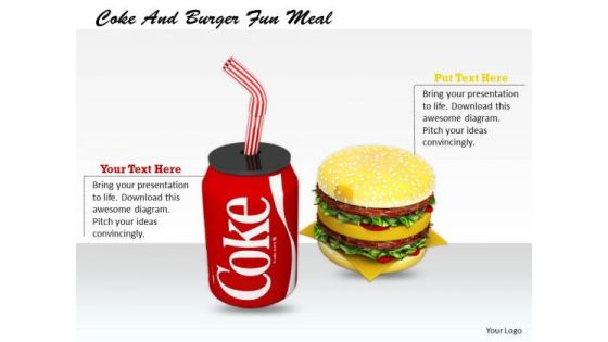 Stock Photo Basic Marketing Concepts Coke And Burger Fun Meal
