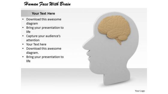 Stock Photo Basic Marketing Concepts Human Face With Brain Business Pictures Stock Photo Basic Marketing Concepts Human Face With Brain Business Pictures