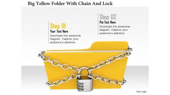 Stock Photo Big Yellow Folder With Chian And Lock PowerPoint Slide Stock Photo Big Yellow Folder With Chian And Lock PowerPoint Slide