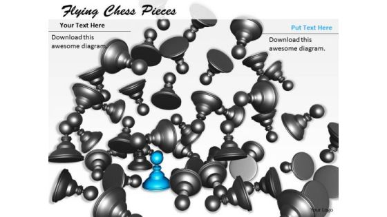 Stock Photo Black Chess Pawns With One Blue PowerPoint Slide Stock Photo Black Chess Pawns With One Blue PowerPoint Slide