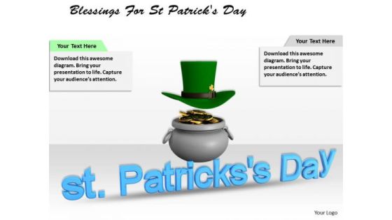 Stock Photo Blessings For St Patricks Day PowerPoint Template