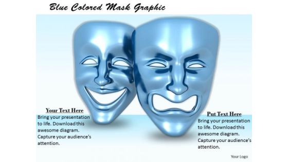 Stock Photo Blue Colored Mask Graphic PowerPoint Template Stock Photo Blue Colored Mask Graphic PowerPoint Template
