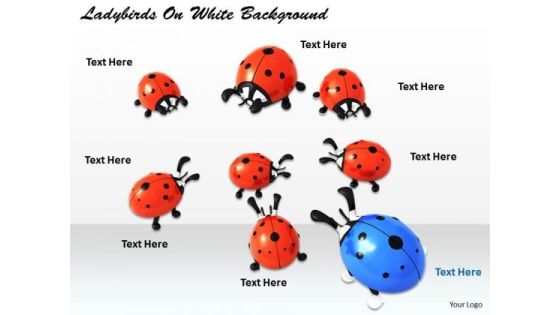 Stock Photo Blue Ladybird In Red Ladybirds PowerPoint Slide Stock Photo Blue Ladybird In Red Ladybirds PowerPoint Slide