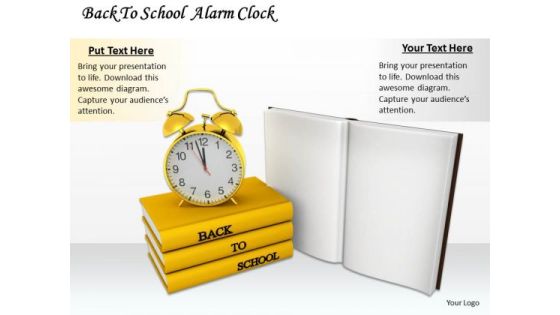 Stock Photo Books And Alarm Clock For Back To School PowerPoint Slide Stock Photo Books And Alarm Clock For Back To School PowerPoint Slide