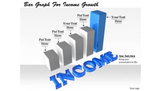 Stock Photo Business Management Strategy Bar Graph For Income Growth Stock Images