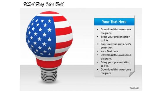 Stock Photo Business Plan Strategy Usa Flag Idea Bulb Icons