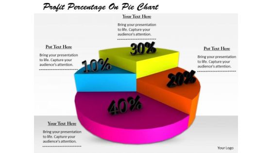 Stock Photo Business Strategy Examples Profit Percentage On Pie Chart Icons Images