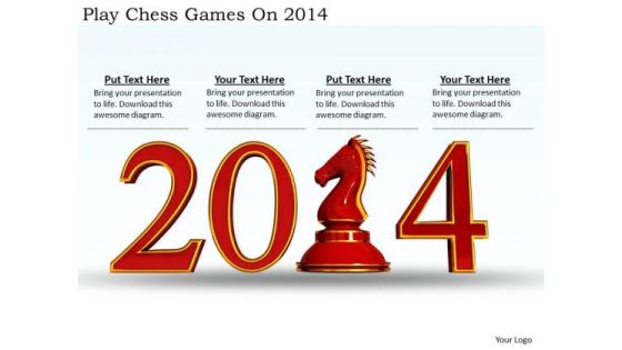 Stock Photo Business Strategy Plan Template Play Chess Games On 2014 Best Stock Photos