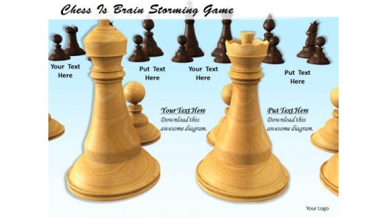 Stock Photo Chess Is Brain Storming Game PowerPoint Template Stock Photo Chess Is Brain Storming Game PowerPoint Template