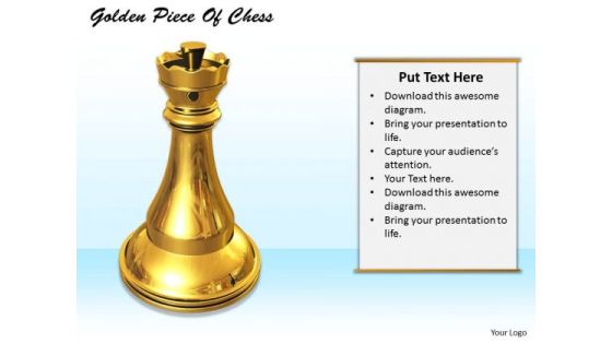 Stock Photo Chess King In Golden Color PowerPoint Slide Stock Photo Chess King In Golden Color PowerPoint Slide