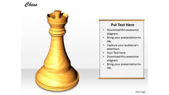 Stock Photo Chess Queen On White Background PowerPoint Slide Stock Photo Chess Queen On White Background PowerPoint Slide