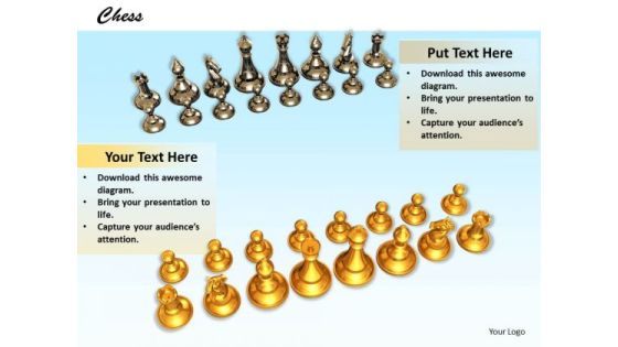 Stock Photo Chess Teams Facing Each Other PowerPoint Slide Stock Photo Chess Teams Facing Each Other PowerPoint Slide